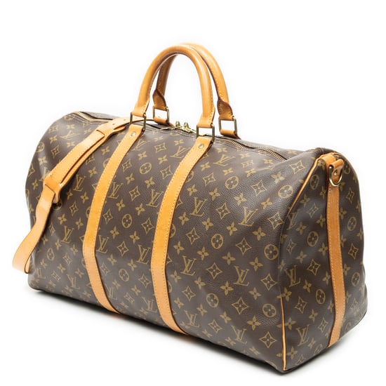 Louis Vuitton Keepall Bandouliere 50 en marrón Lienzo recubierto - Image 2
