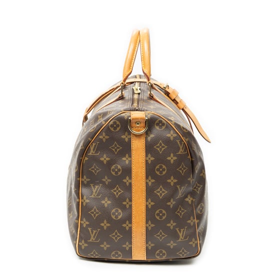 Louis Vuitton Keepall Bandouliere 50 en marrón Lienzo recubierto - Image 3