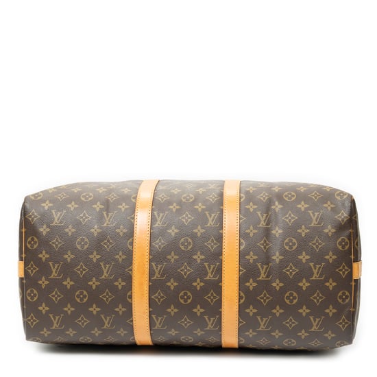 Louis Vuitton Keepall Bandouliere 50 en marrón Lienzo recubierto - Image 5