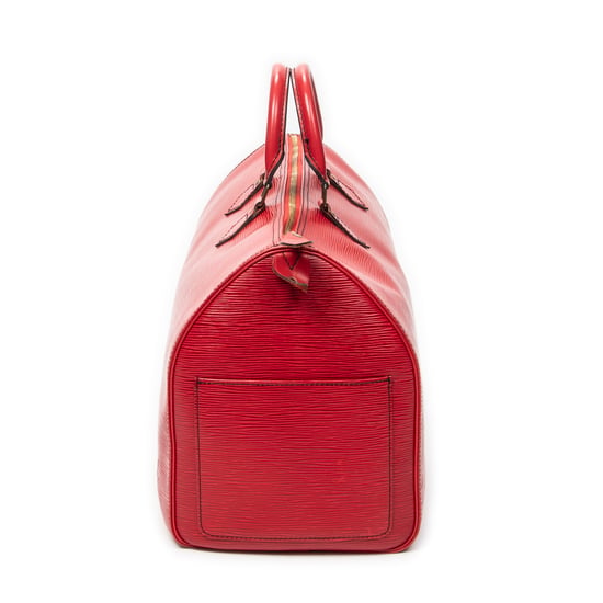 Louis Vuitton Speedy Black Stitching 40 en Red Cuero de ternero - Image 4