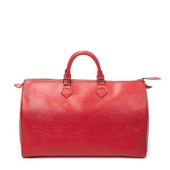 Louis Vuitton Speedy Black Stitching 40 en Red Cuero de ternero - Image 5
