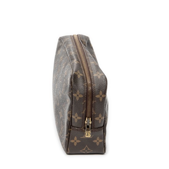 Louis Vuitton Toiletry Pouch PM en marrón Lienzo recubierto - Image 3