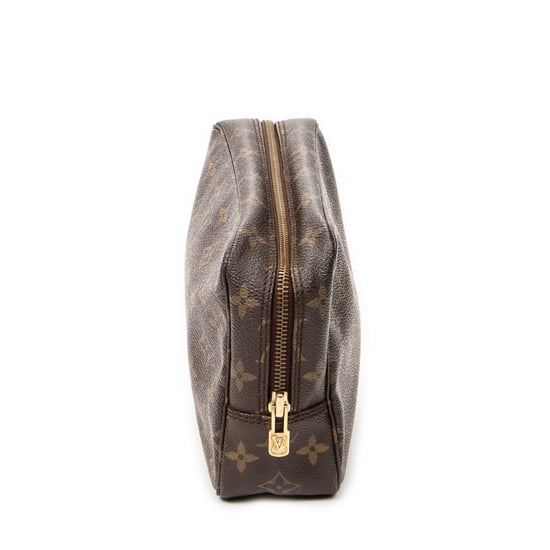 Louis Vuitton Toiletry Pouch PM en marrón Lienzo recubierto - Image 3
