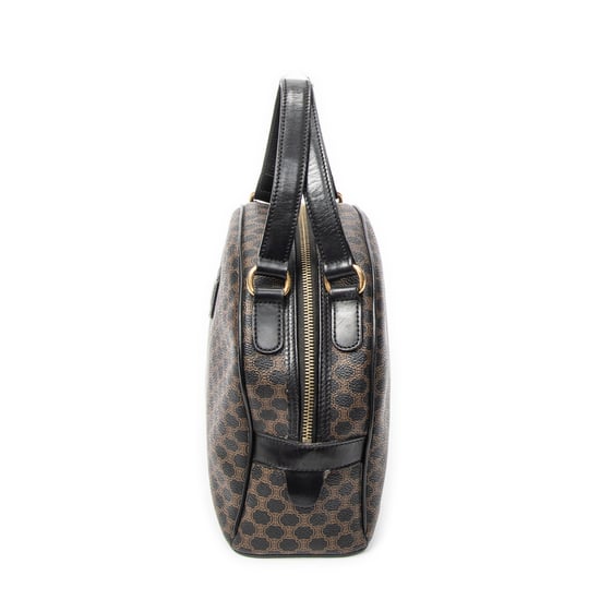 Celine Vintage Dome Top Handle en negro Lienzo recubierto - Image 3