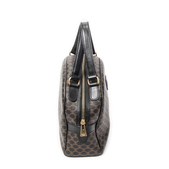 Celine Vintage Dome Top Handle en negro Lienzo recubierto - Image 4