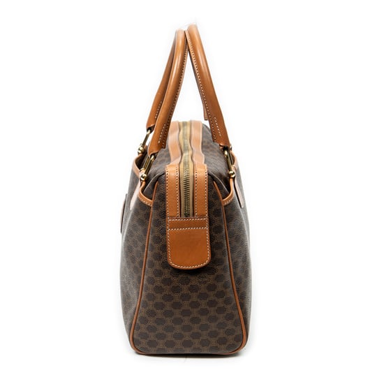 Celine Vintage Small Slip Pocket Boston  en  marrón Lienzo recubierto - Image 3