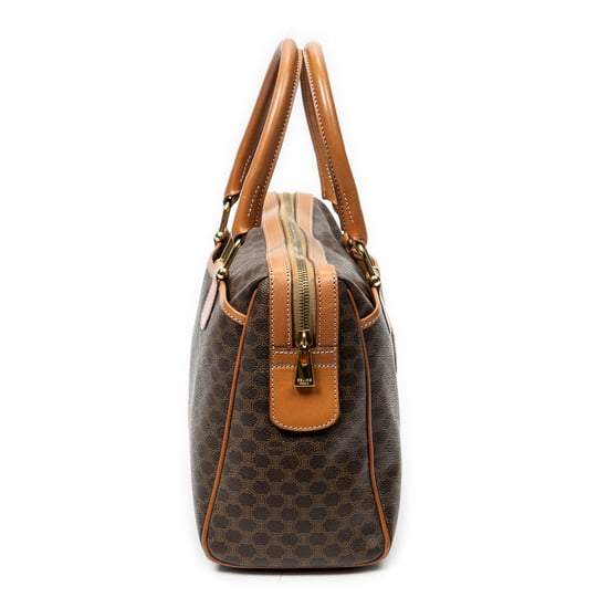 Celine Vintage Small Slip Pocket Boston  en  marrón Lienzo recubierto - Image 4