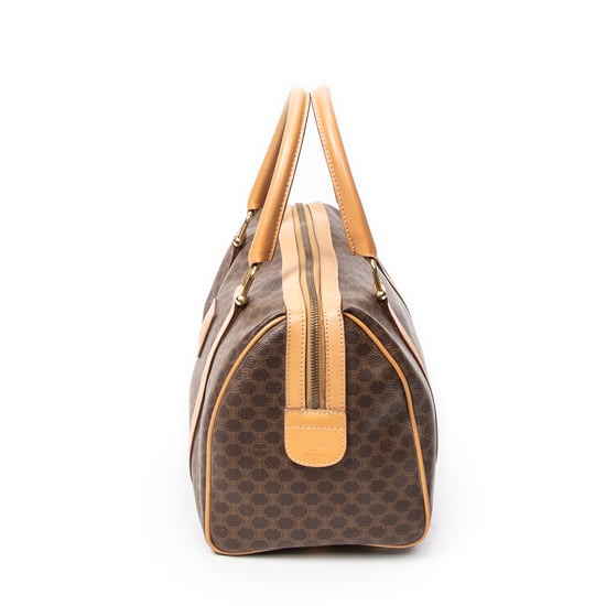 Celine Vintage Small Boston en marrón Lienzo recubierto - Image 3