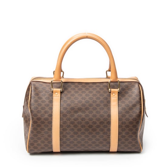 Celine Vintage Small Boston en marrón Lienzo recubierto - Image 5