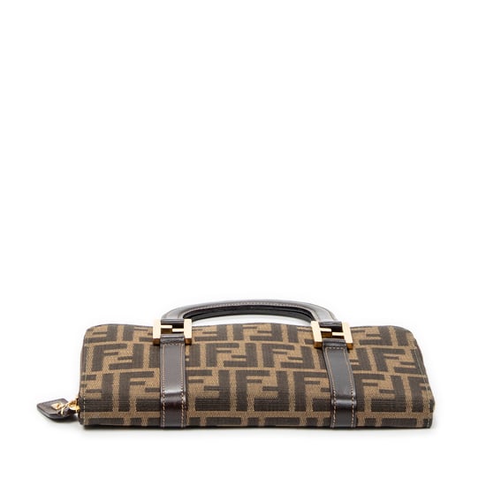 Fendi Top Handle Zip Wallet en marrón Lienzo - Image 6