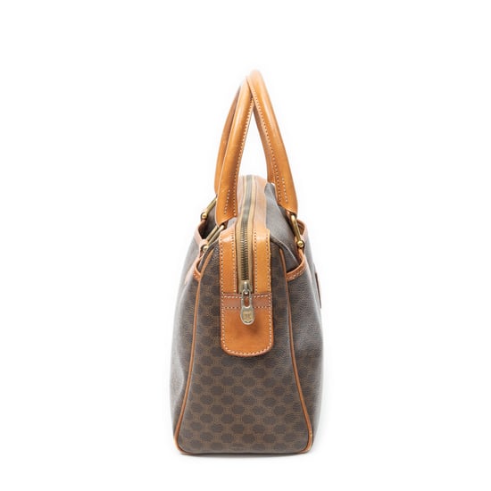 Celine Vintage Small Slip Pocket Boston  en  marrón Lienzo recubierto - Image 4