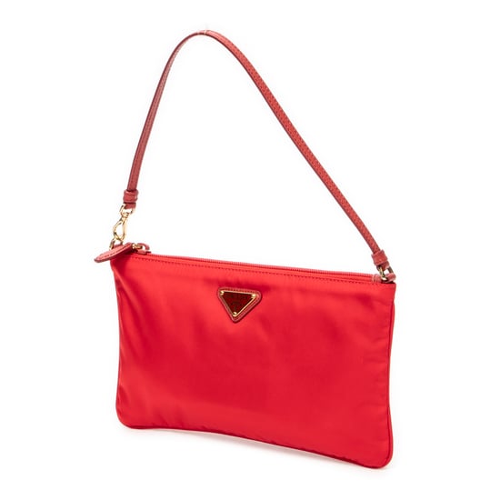 Prada Flat Zip Clutch en Red Lienzo - Image 2