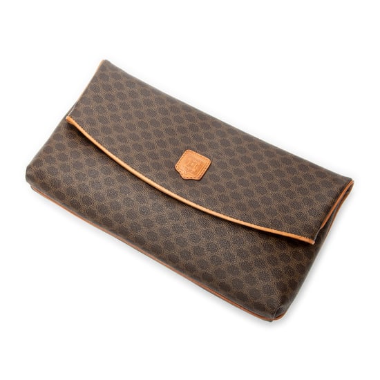 Celine Flap Clutch en marrón Lienzo recubierto - Image 1