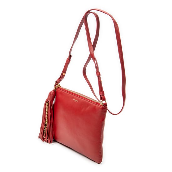 Yves Saint Laurent Teen Monogram Crossbody en Red Cuero de ternero - Image 2