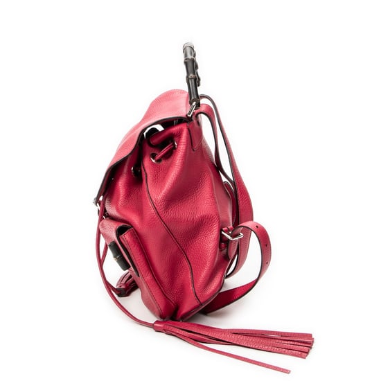 Gucci Medium Bamboo Tassel Backpack en rosa Cuero de ternero - Image 3