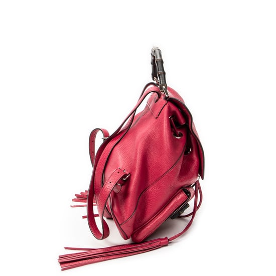 Gucci Medium Bamboo Tassel Backpack en rosa Cuero de ternero - Image 4