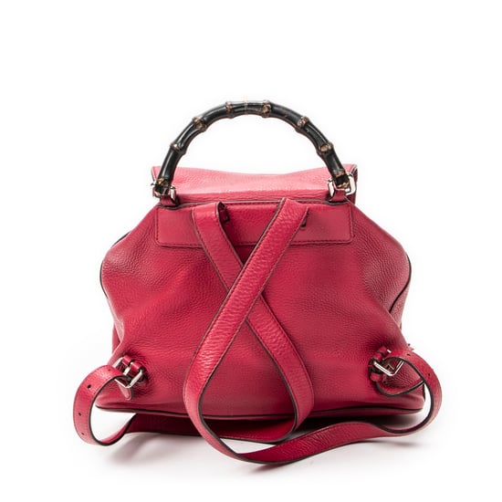 Gucci Medium Bamboo Tassel Backpack en rosa Cuero de ternero - Image 5