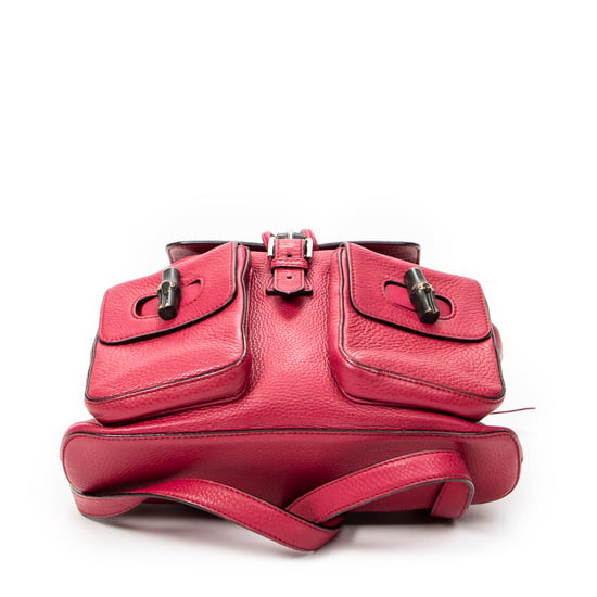 Gucci Medium Bamboo Tassel Backpack en rosa Cuero de ternero - Image 6