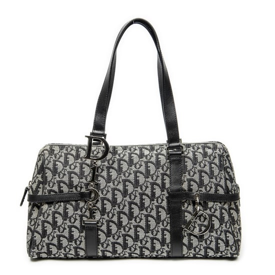 Dior D Charm Trotter Boston en gris Lienzo - Image 1