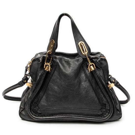Chloé Medium Paraty en negro Cuero de ternero - Image 1