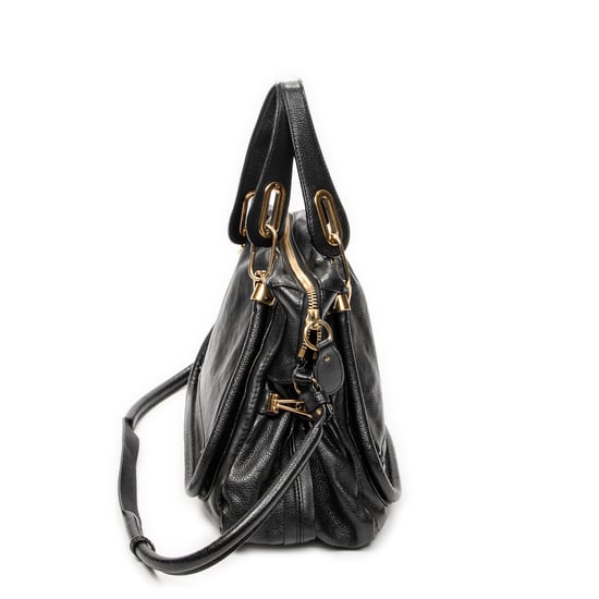 Chloé Medium Paraty en negro Cuero de ternero - Image 4