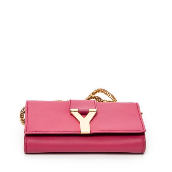 Yves Saint Laurent Mini Chyc Flap Crossbody en rosa Cuero de ternero - Image 6