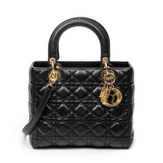 Dior Medium Lady Dior Zip en negro Cuero de ternero - Image 1