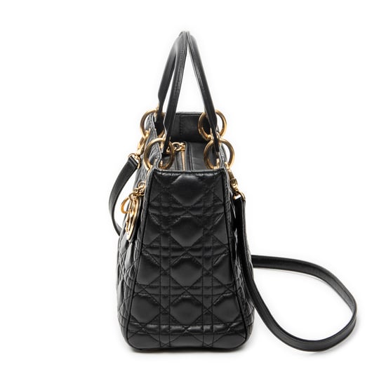 Dior Medium Lady Dior Zip en negro Cuero de ternero - Image 3