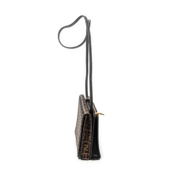Fendi Flap Shoulder Bag en marrón Lienzo - Image 4