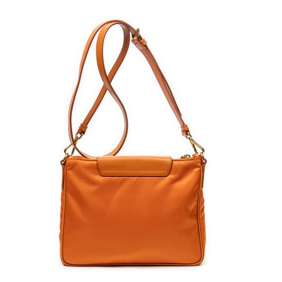 Prada Small Zip Crossbody en naranja Lienzo - Image 5