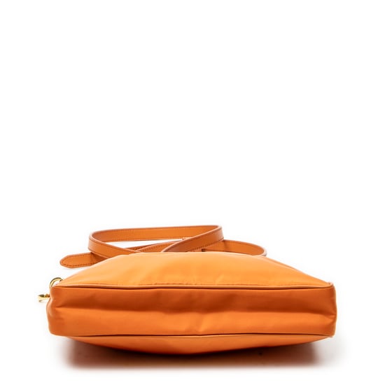 Prada Small Zip Crossbody en naranja Lienzo - Image 6