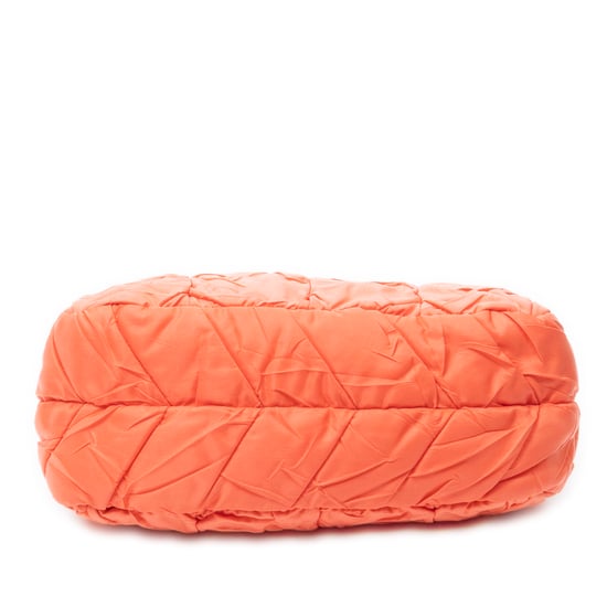 Prada Quilted Zip Hobo en naranja Lienzo - Image 6