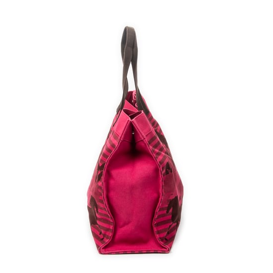 Hermès Chevaux En Camouflage Beach Bag en rosa Lienzo - Image 4