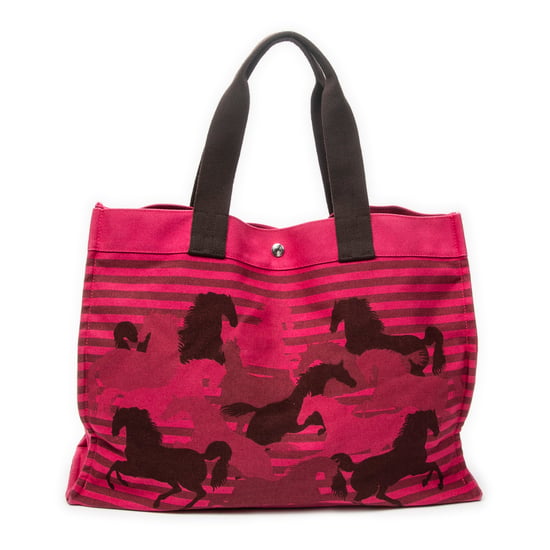Hermès Chevaux En Camouflage Beach Bag en rosa Lienzo - Image 5