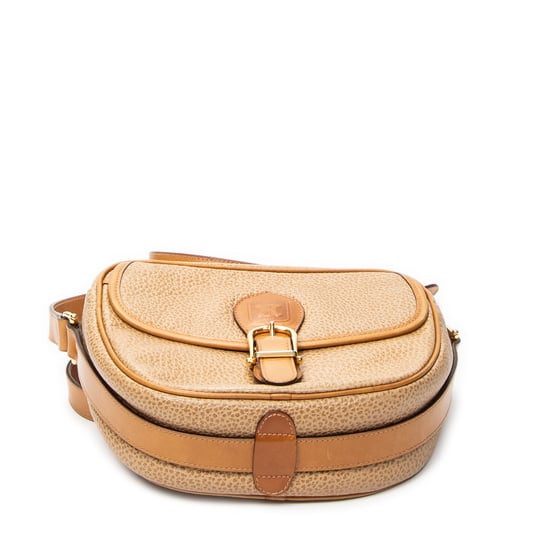 Celine Vintage Buckle Flap Crossbody en Bronceado Cuero de ternero - Image 6