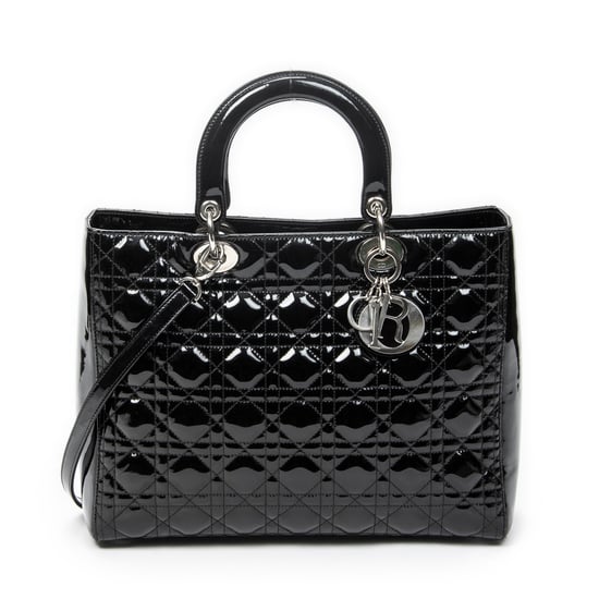 Dior Large Lady Dior Zip en negro Cuero de ternero - Image 1
