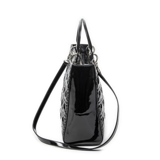 Dior Large Lady Dior Zip en negro Cuero de ternero - Image 4