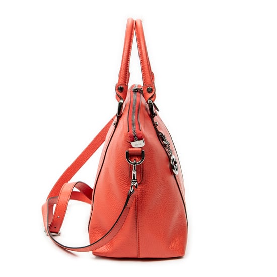 Gucci Medium GG Charm Dome Satchel en rojo Cuero de ternero - Image 4