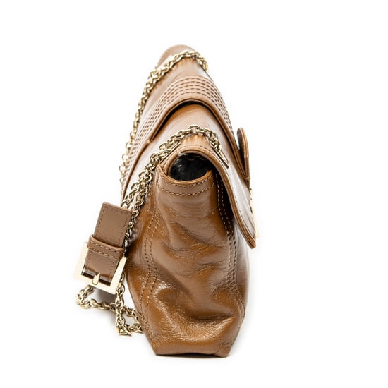 Fendi Baguette Chain Flap en Tan Cuero de ternero - Image 4
