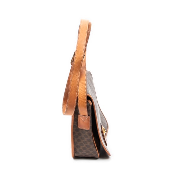 Celine Small Square Flap Messenger  en  marrón Lienzo recubierto - Image 4