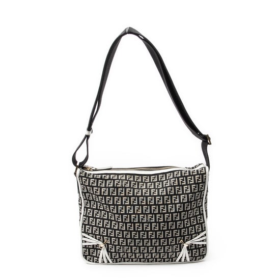 Fendi Triple-Strand Messenger en negro Lienzo - Image 1