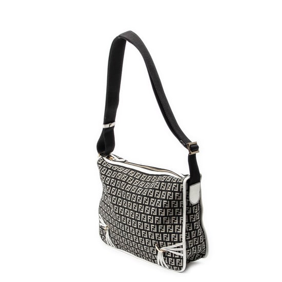 Fendi Triple-Strand Messenger en negro Lienzo - Image 2
