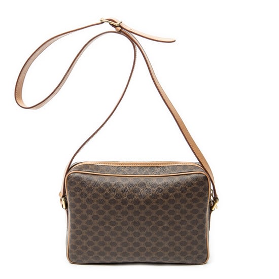 Celine Zip Crossbody en marrón Lienzo recubierto - Image 5