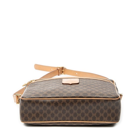 Celine Zip Crossbody en marrón Lienzo recubierto - Image 6