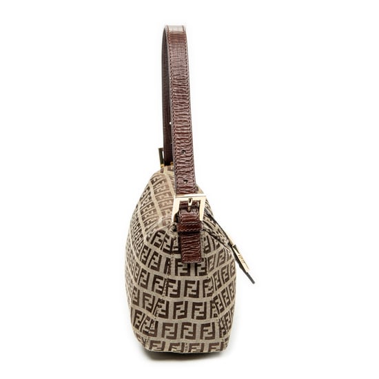Fendi Fold Over Baguette en Brown Lienzo - Image 4