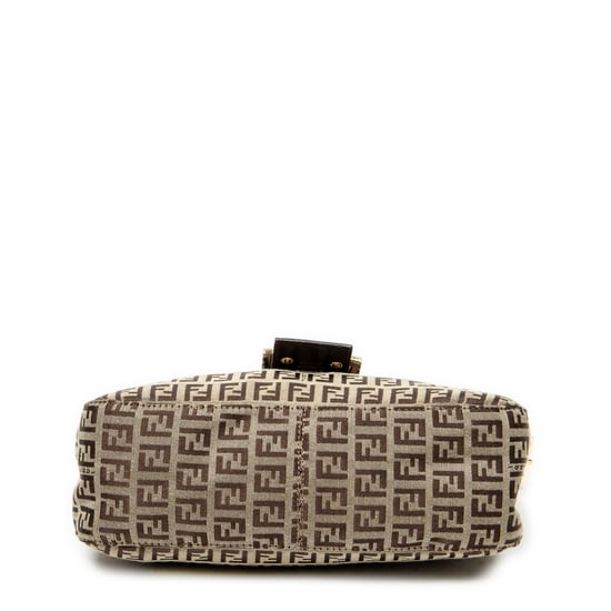 Fendi Fold Over Baguette en Brown Lienzo - Image 6