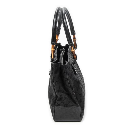 Gucci Square Bamboo Classic Tote en negro Lienzo - Image 3