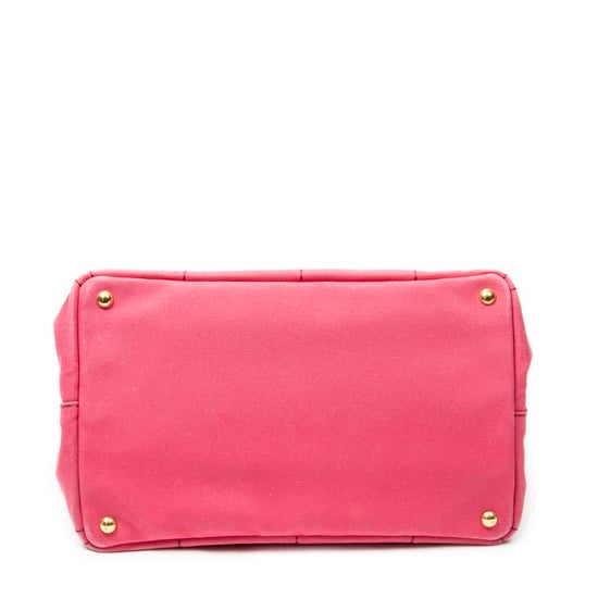 Prada Medium Canapa Tote en rosa Lienzo - Image 6