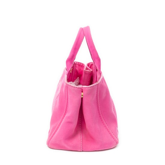 Prada Medium Canapa Tote en rosa Lienzo - Image 3