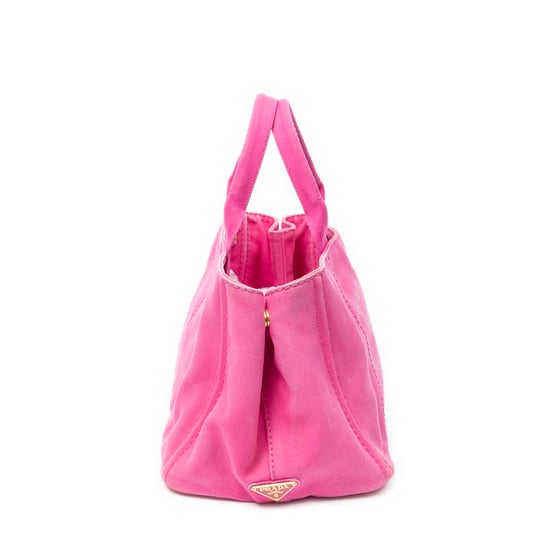 Prada Medium Canapa Tote en rosa Lienzo - Image 4
